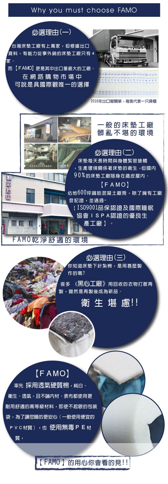 【FAMO】二線(CF系列)獨立筒床墊(手染涼感紗+Coolfoam記憶膠麵包床)-雙人5尺,床墊,獨立筒,FAMO,麵包床,雙人床墊,乳膠墊,保潔墊